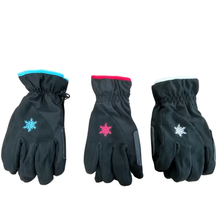 Weaver's Apparel Ladies' Fleece Glove Black with Assorted Trim sizes M & L