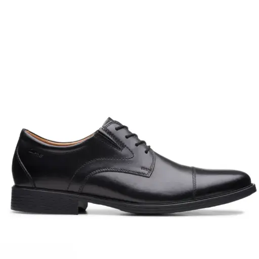 Clarks Whiddon Cap Black 52912 Men's Dress Shoe