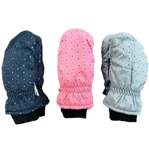 [WA-41702-4-6] Weaver's Apparel Girl's Ski Mitten Assorted Colors WA-41702