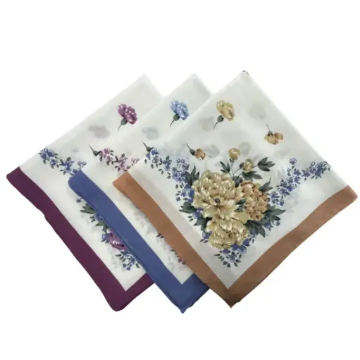 Weaver's Apparel Ladies' Large Corner Rose Hanky 1692
